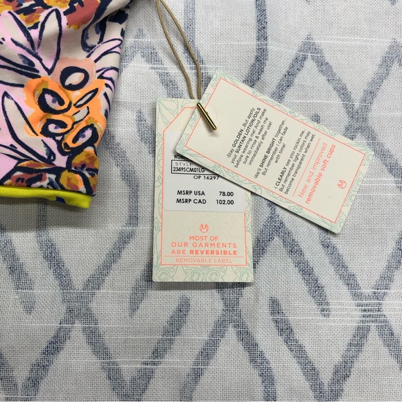 NWT maaji bikini swim top reversible lace up corset printed - Picture 4 of 10